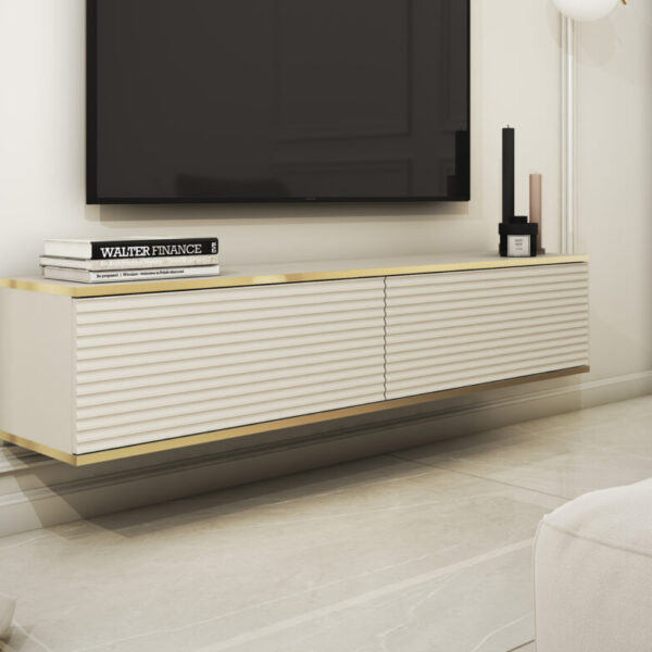 ORO RTV135 veggmontert TV-skap (lysebrun)