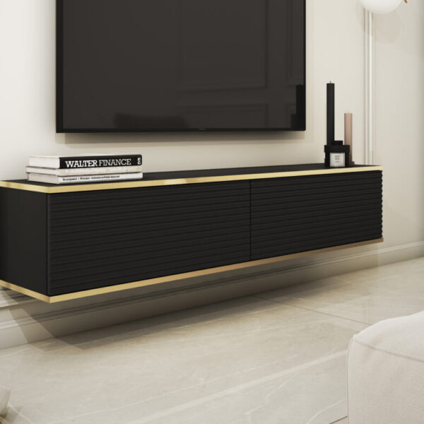 ORO RTV135 veggmontert TV-skap (svart)