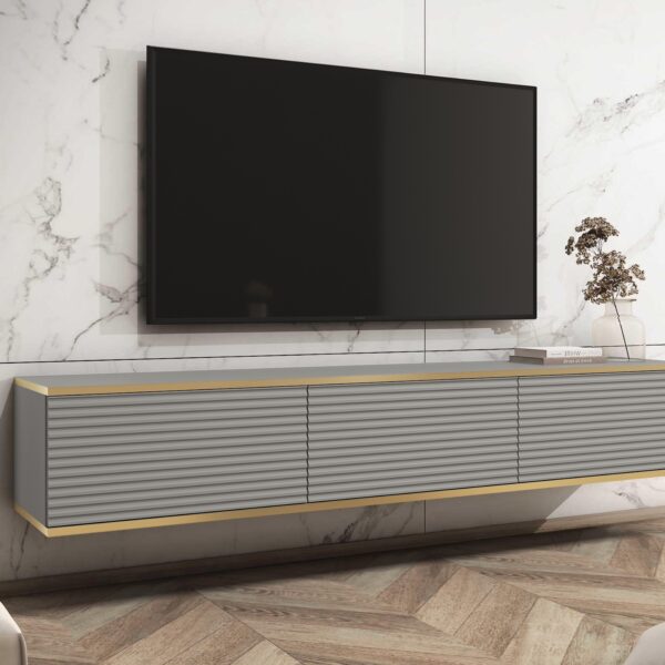 ORO RTV175 veggmontert TV-skap (grå)