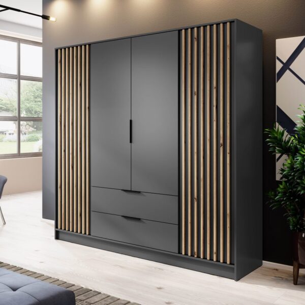 NELLY 4D garderobe uten speil (Graphite)