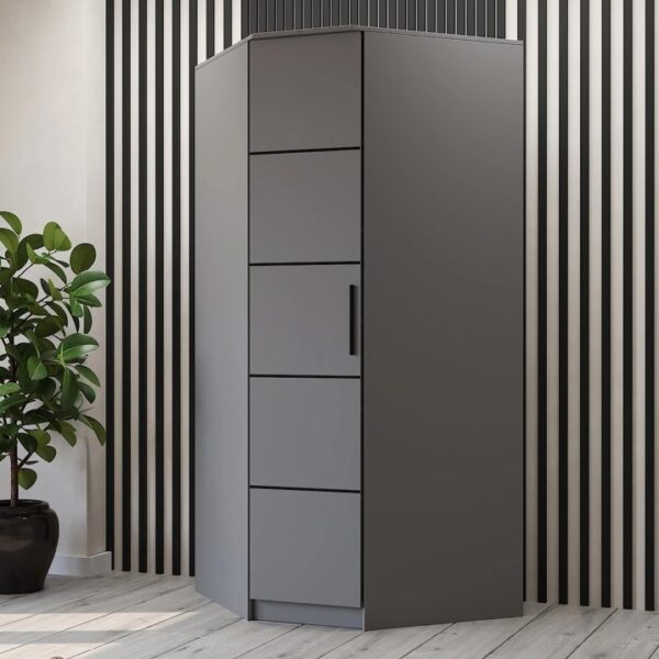 SANTI 18 N hjørnegarderobe (grå)